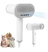 KUUBIA Pet Hair Dryer | 2-in-1 Pet Dryer with Slicker Brush | Dog Hair Dryer | Cat Dryer | Dog Bl...