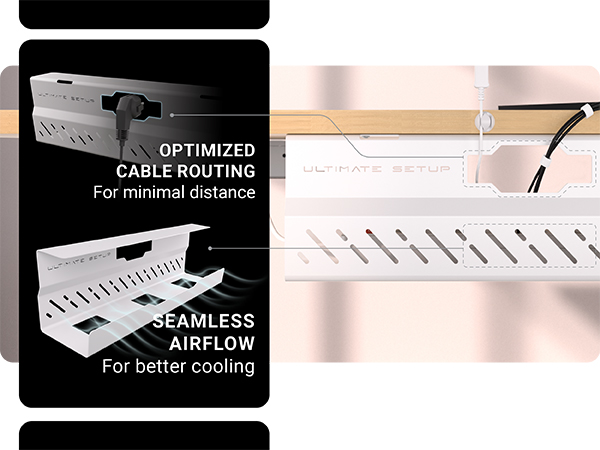 cable management under desk cable tray white