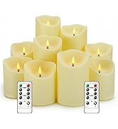 Nimiko Flameless Candles with Remote, Battery Operated Flickering Flameless Candles, LED Candles ...