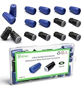 30PCS Waterproof Wire Nuts 12AWG-22AWG Blue & Black Electrical Connectors,Outdoor Wire Connectors...