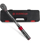 SUERCUP 3/8" 100-Tooth Click Torque Wrench, 5-45 Ft-Lb, for Spark Plugs | 6.8-61Nm, ±3% Accuracy ...