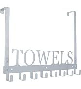 Azmoncy Over The Door Hooks, Towel Rack for Bathroom Towel Holder for Hanging Heavy Duty, Wall Mo...