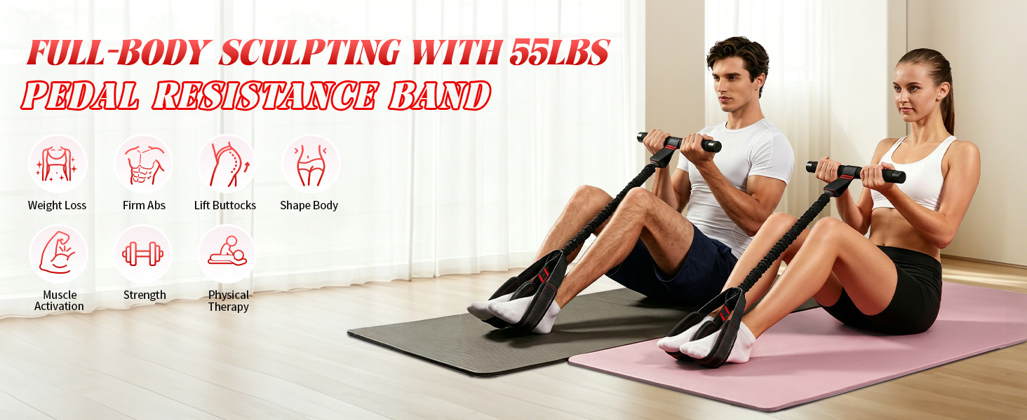 Pedal Resistance Bands with Handles