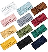 Jesries 12 Pack Headbands for Women Yoga Elastic Hair Bands Workout Running Sport Non Slip Sweat ...