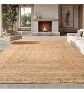 Bedsure 5x7 Jute Like Area Rugs for Living Room, Machine Washable Rugs, Jute Print Rug, Non-Slip ...