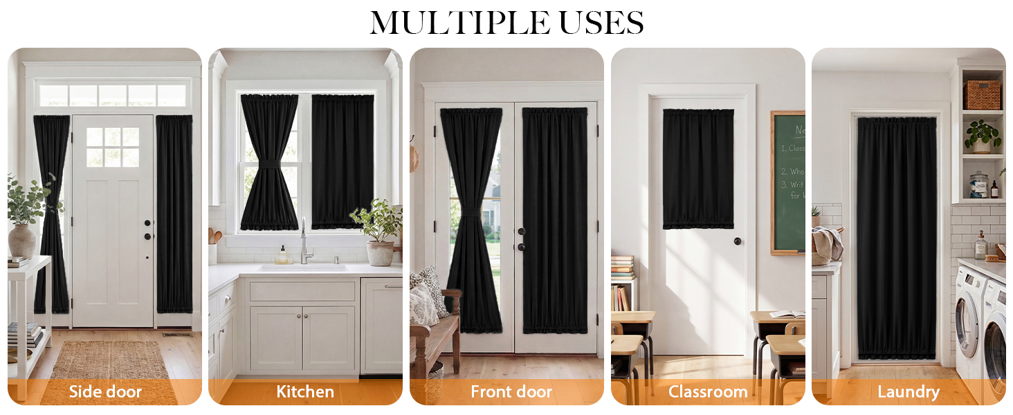 french door curtain