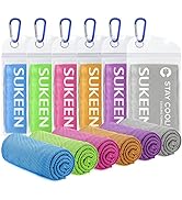 Sukeen Cooling Towels 6 Pack (40"x 12"), Cooling Towels for Neck and Face, Cooling Rags, Lightwei...