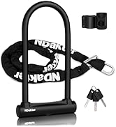 NDakter Bike Locks, 17mm Heavy Duty Anti Theft, Bike U Lock with 4FT Chain and Bracket, Electric ...