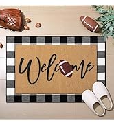 Tinideya 2 Pcs Door Mat Welcome Non Slip Coir Mats Floor Layering Doormats Seasonal for Front Por...