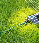QUOBAS Heavy Duty Oscillating Sprinkler, 18-Hole Nozzle with Zinc Alloy Metal Base, Adjustable Fl...