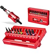 Geinxurn 22Pieces Impact Screwdriver Bits Set, Magnetic S2 Steel 1” Phillips/Square/Torx/Slotted ...