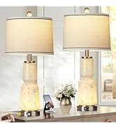 CINSARY Glass Table Lamp Set of 2