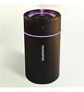 Portable Mini Humidifier, Colorful, Cool Mist, USB Powered. Perfect for Bedroom, Office & Car (Bl...