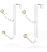 KitchLife Over The Door Hooks Hanger, Super Heavy Duty Metal Twin Double Hooks for Wreath Garland...