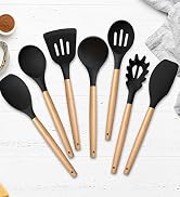 wooden silicone cooking utensils