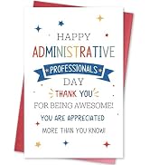 hvdler Happy Administrative Professionals Day Card for Assistants Office Staff, Secretaries Day A...