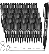 coruscant Ultra Fine Point Permanent Markers, 80 Pack Extra Fine Tip 0.4 mm Black Marker, Quick-D...