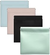 Ruetail 4Pcs Small Makeup Bag, Waterproof Portable Zipperless Self-closing Coin Purse, Keys Lipst...