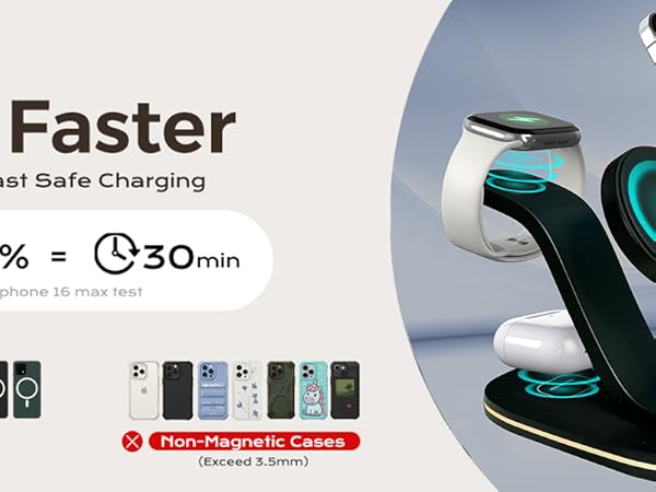 wireless charger iphone phone charger stand iphone and watch charging station