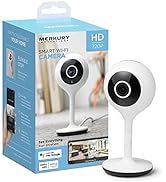 Merkury Innovations Indoor Smart Security Camera, 720P Wi-Fi Camera HD Surveillance with Voice Co...