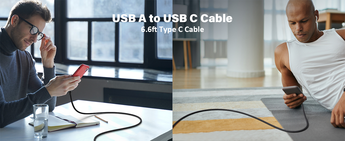 180 swivel usb c fast charging cable