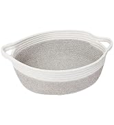 Small Woven Storage Basket with Handles -Cotton Rope with Handles Woven,Storage for Bathroom,Gift...