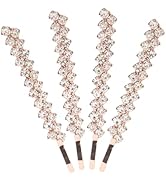 Uonlytech Hair Jewelry Clip, 1 Set 2 Pairs Rhinestone Hair Barrette, Rose Gold Fashion Hair Clip ...