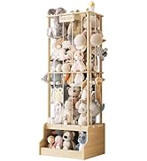 EXPERLAM Stuffed Animal Storage, Wood Stuffed Animal Zoo with Toy Chest, Vertical Stuffed Animal ...