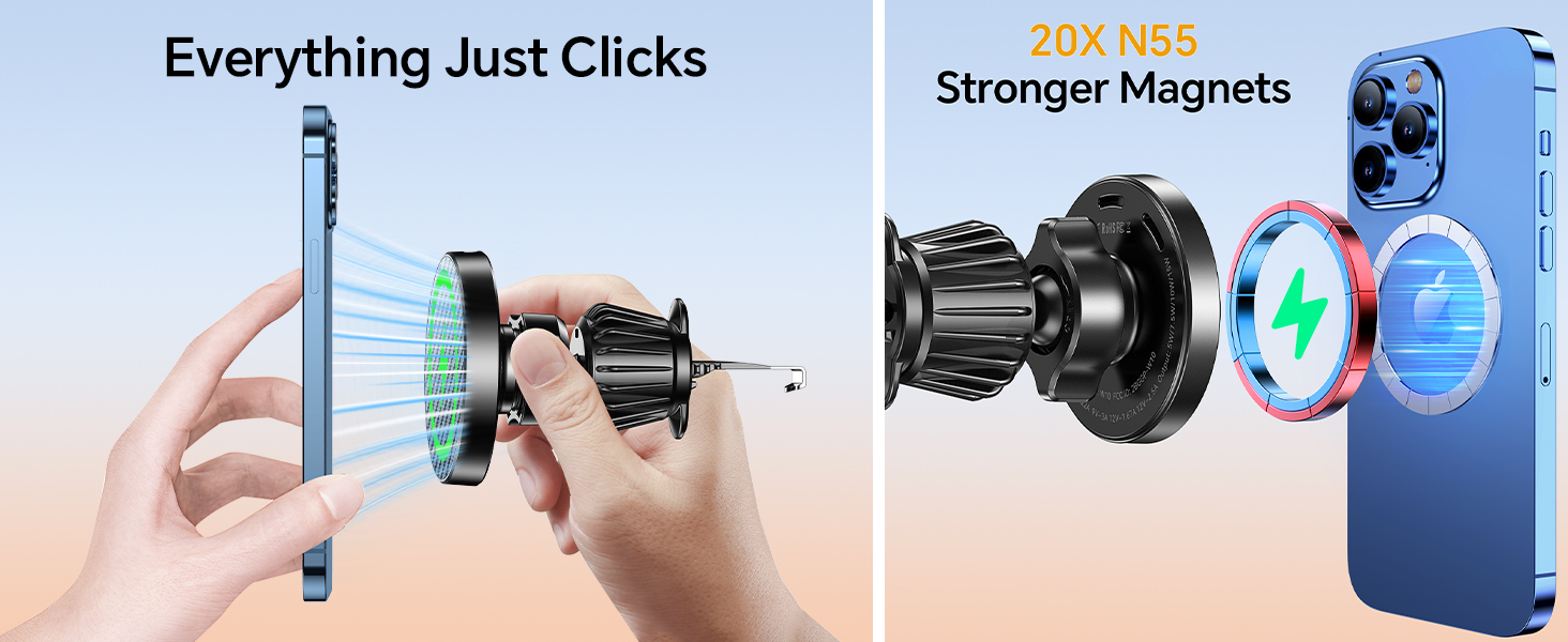Magnetic Phone Holders for Your Car Charger