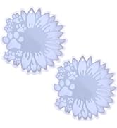 2Pcs Sunflower Dog Paw Keychain Silicone Molds,Epoxy Resin Molds Shiny Glossy Silicone Resin Mold...