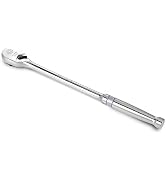 DURATECH 3/8-Inch Drive Ratchet, 90-Tooth Ratchet Wrench with 12" Extra Long Handle and Enclosed ...