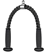 Kipika Tricep Rope 28 Inch, Rope Pull Down Attachment for Cable Machine, Heavy Duty Nylon Rope wi...