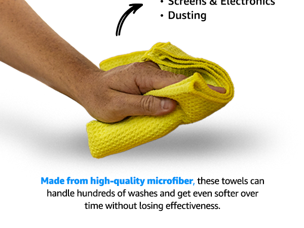 The Standard Waffle Weave, a versitile towel made for cleaning windows and glass.