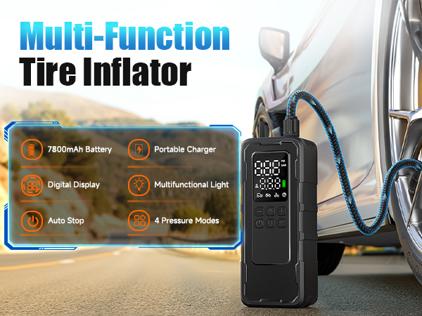 tire inflator portable air compressor
