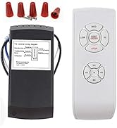 Universal Ceiling Fan Remote Control Kit, 3-in-1 Ceiling Fan Light Timing & Speed Remote, for Hun...