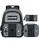 JIRAIKEI Backpack For Boys 3pcs Set- Ages 6-18,17? Video Game Bookbag School Back Pack