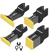 EXKRAEFT 18 PCS Titanium Oscillating Tool Blades, Universal Multitool Blades for Metal Nails Wood...