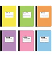 Oxford Composition Notebooks, 6 Pack, College Ruled Paper, 9-3/4 x 7-1/2 Inches, 100 Sheets, Asso...