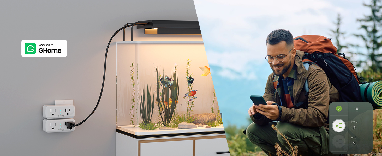 GHome Smart Plug Outlet Extender 15A
