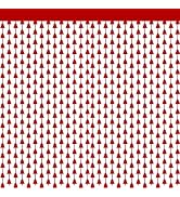 2 Pack 3.2ft x 6.6ft Christmas Metallic Foil Fringe Curtain, Red Christmas Tree Tinsel Curtains S...