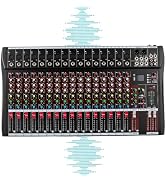 16 Channel Professional DJ Audio Mixer Sound Board Console Interface Digital USB Bluetooth Input ...