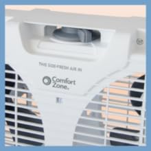 comfort zone window fan twin two speeds