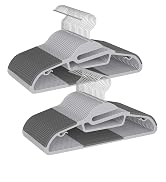 BAGAIL Plastic Hangers 100 Pack with Non-Slip Design,0.2 Inches Thick, 360°Swivel Hook Space Savi...