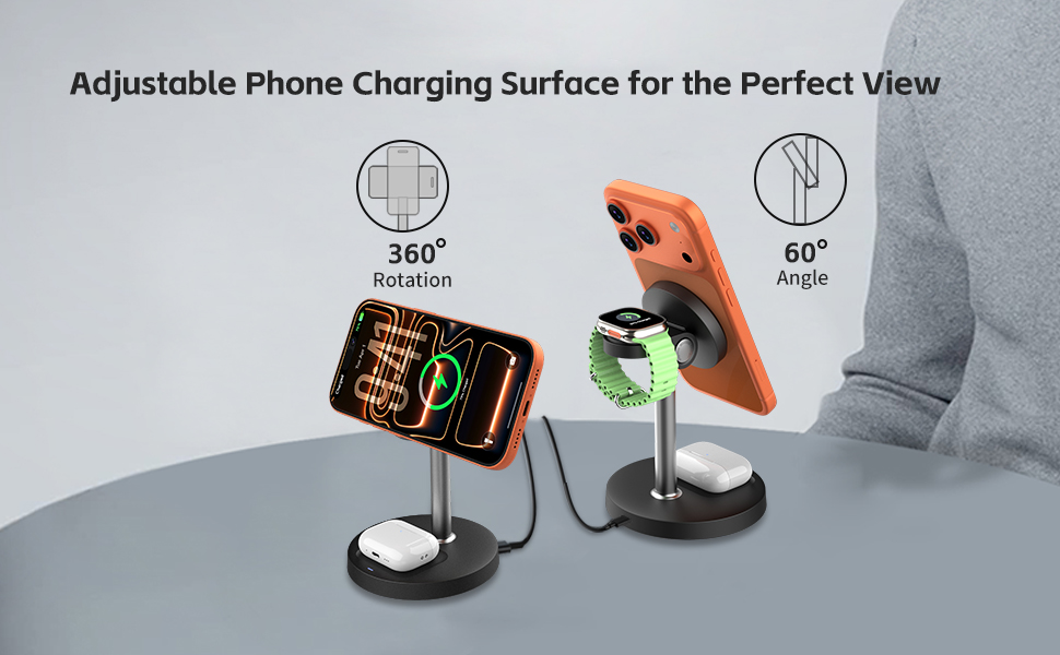 3-in-1 Magnetic Wireless Charging Station
