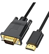HDMI to VGA Cable 10 Feet, HDMI to VGA Male to Male Uni-Directional 1080P HD Video Cord Compatibl...