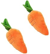 DPWOUM 2Pcs Crinkle Dog Toy for Small, Medium, and Large Breeds, Cute Carrot with Soft Squeaker, ...