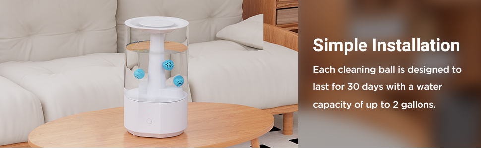 Livatro Humidifier Cleaning Ball –For All humidifiers, Fish Tank