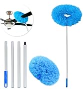 Ceiling Fan Duster Retractable Ceiling Cleaner Reusable Microfiber Ceiling Fan Blade Cleaner Dust...