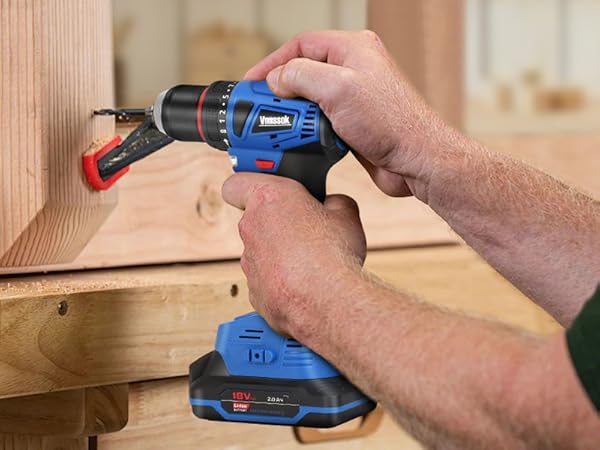 Cordless Drill Set, 18V Electric Power Drill with Battery And Charger Drill Driver Bits Kit