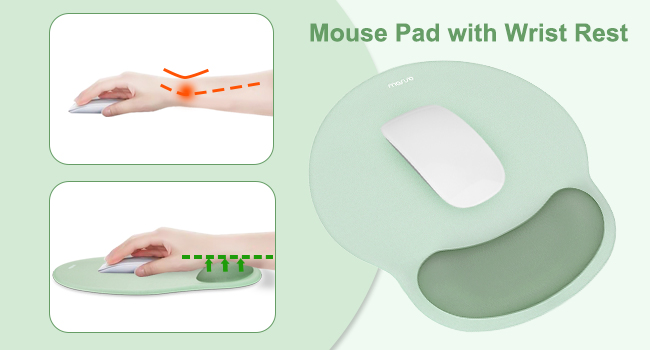 Ergonomic Mouse Pad and Keyboard Wrist Rest